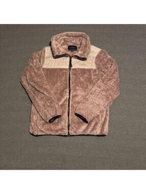 Women’s lucky brand dusty rose faux Sherpa fur jacket